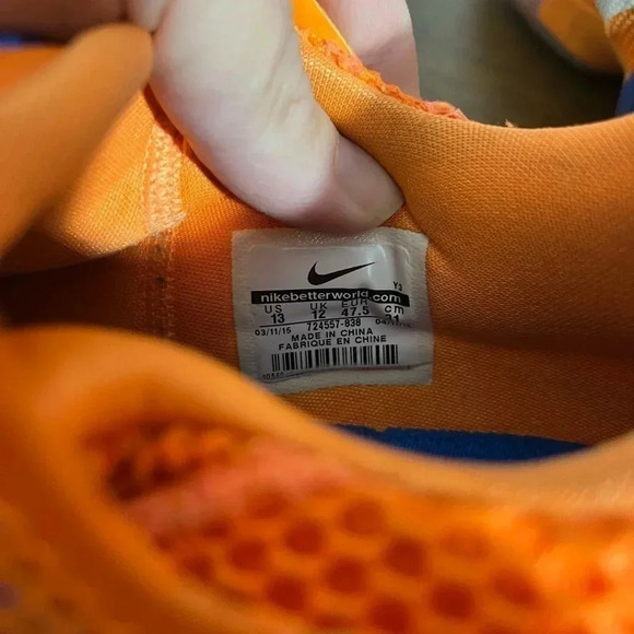 Men’s Nike LeBron James 12 low ‘cavs classic’ bright citrus size 13 - Picture 4 of 6